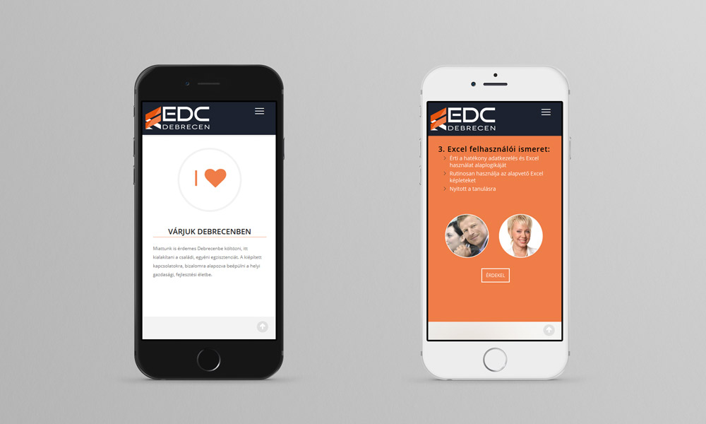 EDC Debrecen mobil reszponzív